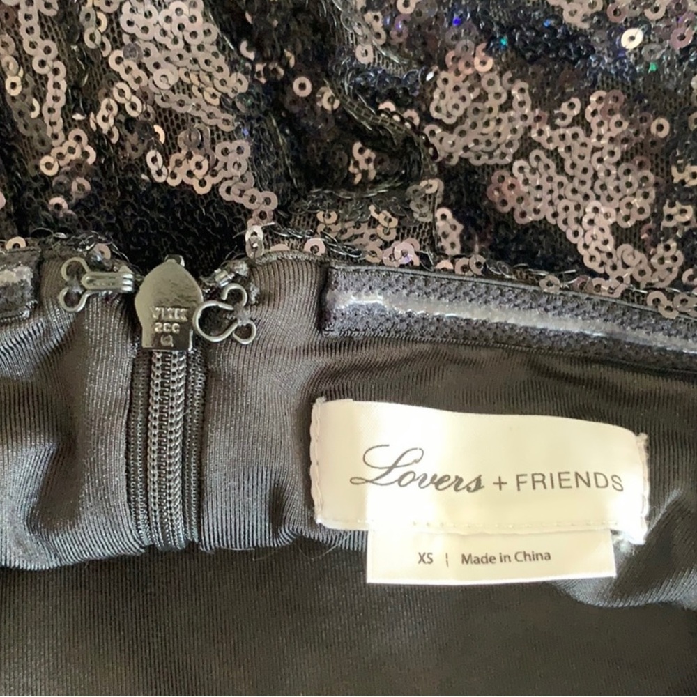 Lovers + Friends Sequin Lined Strapless Jumpsuit … - image 7